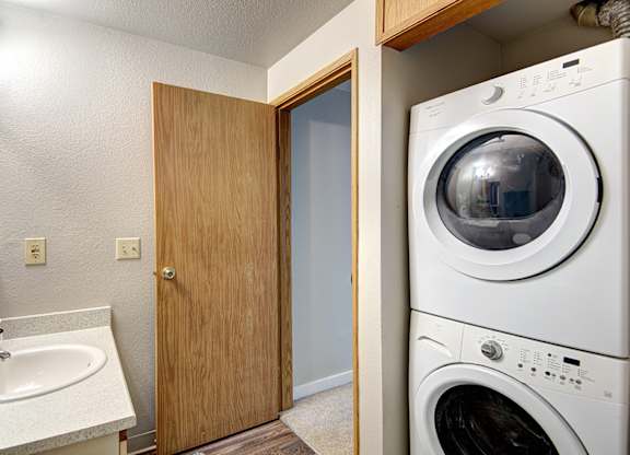 Seattle Apartments-  Laundry in the bathroom