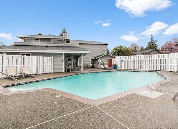 A house with a pool in the backyard.