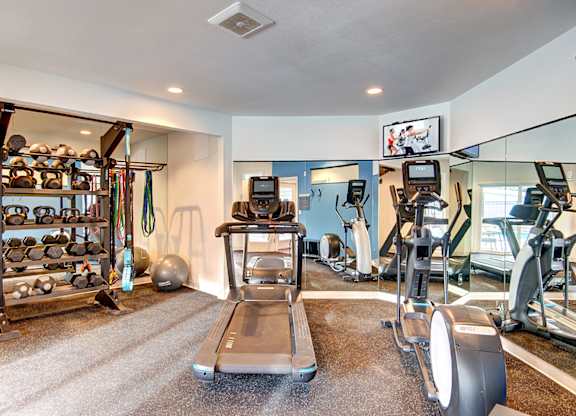 Gym area at The Lynx Apartments, Washington, 98204