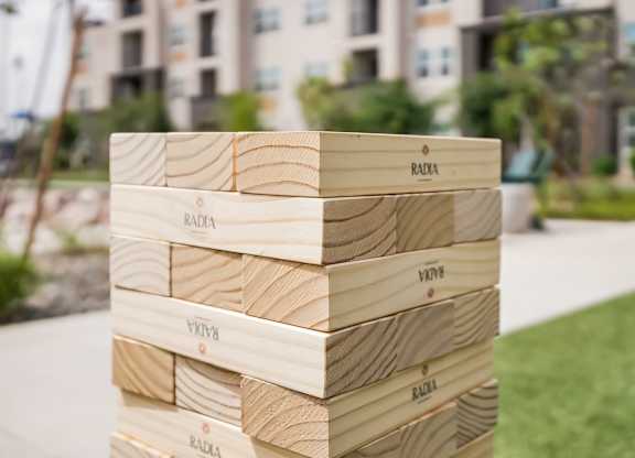 A stack of wooden boxes with the word RADIA printed on them.