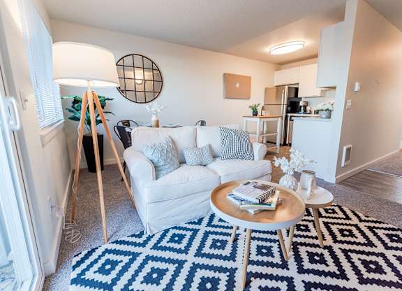 Living room at ReVive Apartments, Washington, 98424