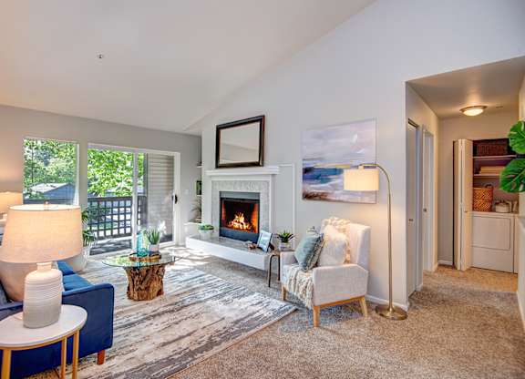 Modern Living Room with Natural Light at Signature Pointe, Kent, 98032