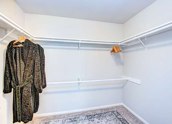 Closet with Empty Shelf at Signature Pointe, Kent, WA, 98032