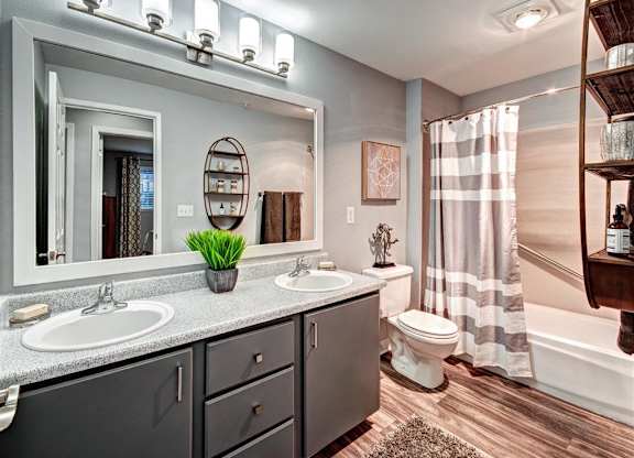 Puyallup Apartments- Deer Creek Apartments- bathroom at Deer Creek Apartments, Puyallup, WA, 98373