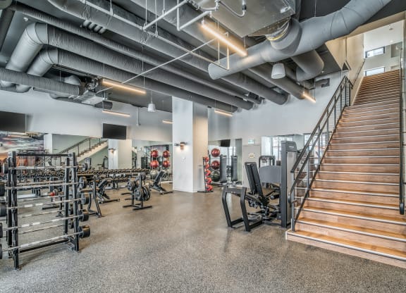 Fitness Center With Yoga/Stretch Area at BLVD Beltline, Alberta