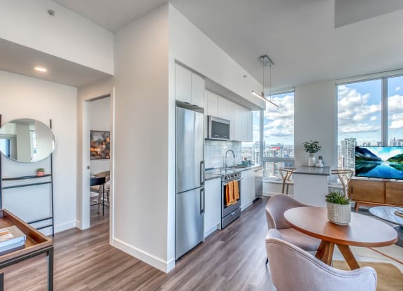 Living Room With Dining Area at BLVD Beltline, Calgary, Alberta
