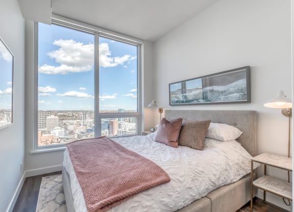 Bedroom With Expansive Windows at BLVD Beltline, Calgary, Alberta