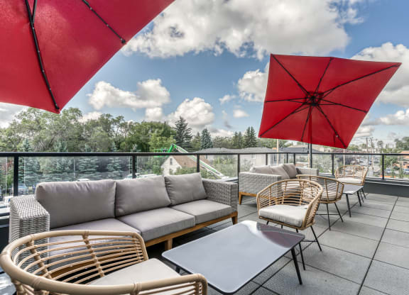 Outdoor Lounge Patio at Southpark, Alberta