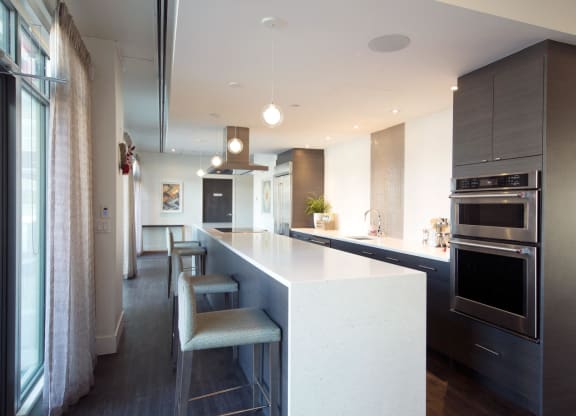 Kitchen area at Versus Apartments, Calgary