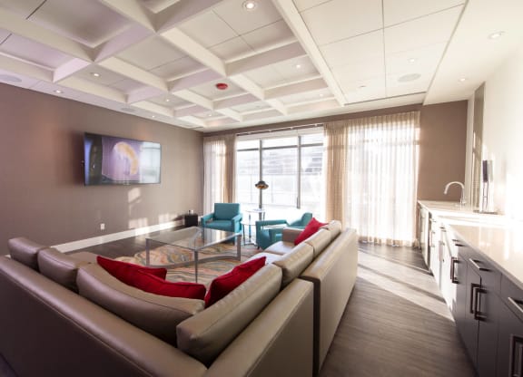 Media Lounge1 at Versus Apartments, Calgary, AB