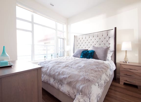 Apartment Master Bedroom at Versus Apartments, Calgary, T2R 1A8