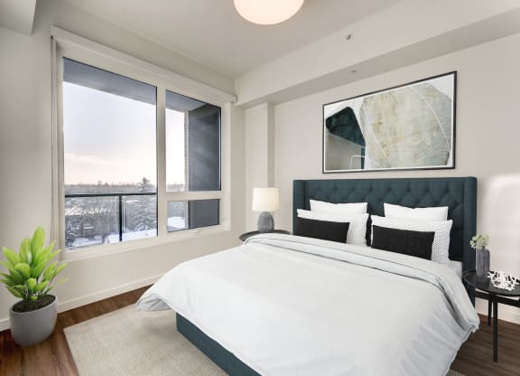 Master Bedroom Featuring Large Windows at Southpark, Edmonton