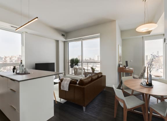 Kitchen With Living Space at Southpark, Edmonton, AB, T6E 3S3