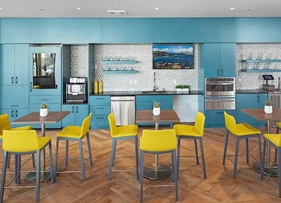 Our resident lounge is another great social area, complete with entertainment kitchen and coffee bar