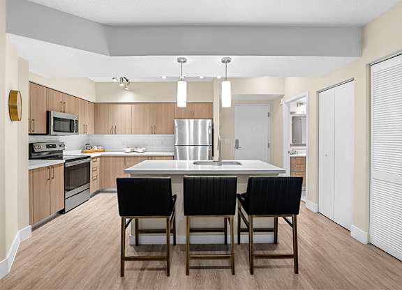 The District Boynton - Apartments near Boca Raton - modern kitchen with USB ports