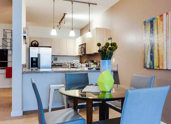 Portland Apartments for rent by John's Landing - The Matisse Spacious living/dining room interiors