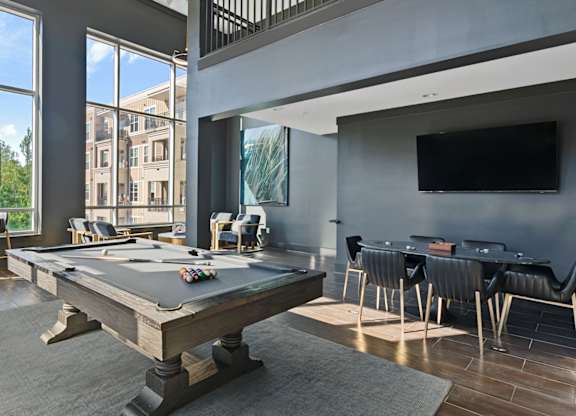 Marshall Park apartments in Central Raleigh - Billiards lounge with poker and game tables