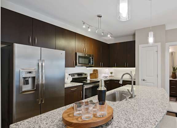 Raleigh, NC Apartments for rent -  Marshall Park Fully equipped kitchen with granite countertops