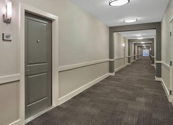 Marshall Park apartments for rent in Downtown Raleigh - Large open hallways inside building