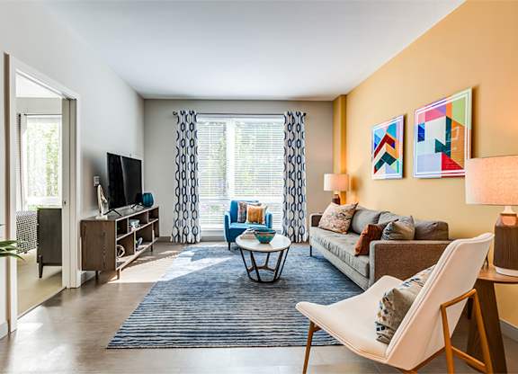 Velo Forest Hills Apartments - Jamaica Plain apartments in Boston - living room