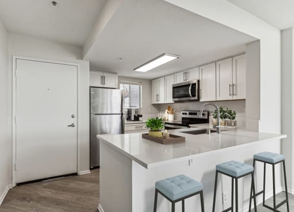 Newport Palms Apartments in Costa Mesa, California Model Kitchen