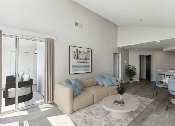 Newport Palms Apartments in Costa Mesa, California Model Living Room