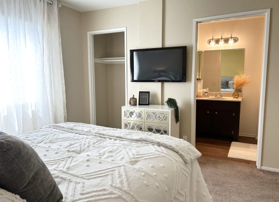 Bedroom With Bathroom at Aspire High Desert Apartments, California