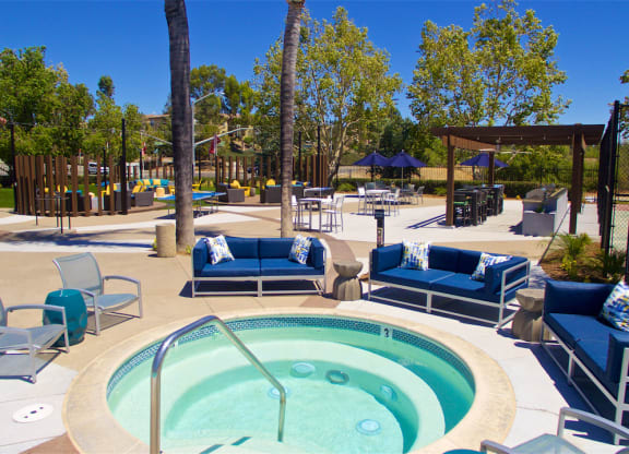 Pool side at Vista Promenade Apartments, California