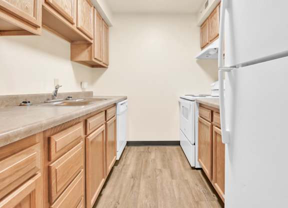 Kitchen Cabinets at Indian Ridge Apartments, Davenport
