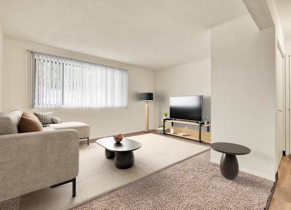 Carpeted Living Area at Indian Ridge Apartments, Iowa