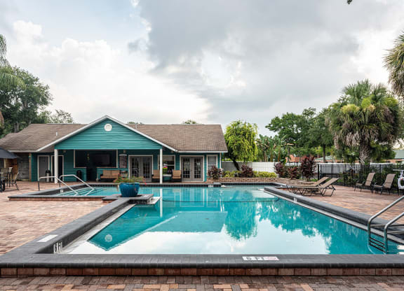 the pool and pool house at the resort at longboat key club at Madison Oaks Apartment Homes, LLC, Florida, 34684