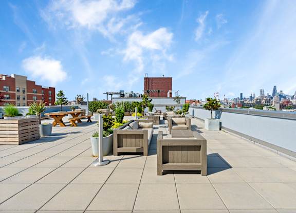 Rooftop Terrace at The Grove Apartments, Astoria, NY