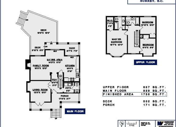 a floor plan for a house with two floors and a garage