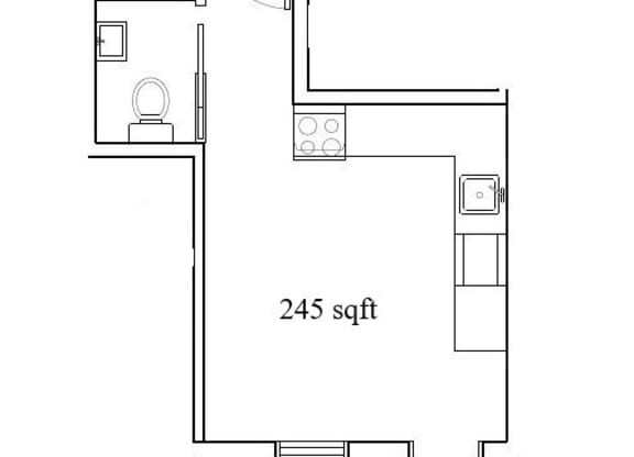 the floor plan for a small house with a loft