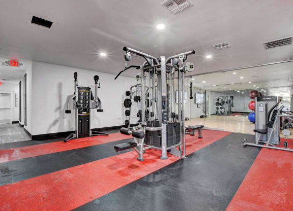 the gym at Evoq Apartment Homes, Las Vegas, NV  