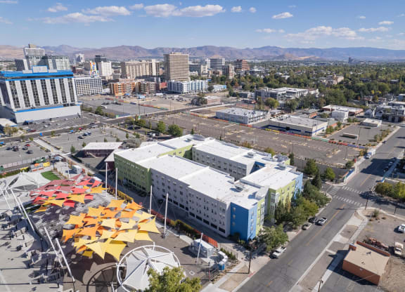 an aerial view of the city at The Onyx at 695, Nevada