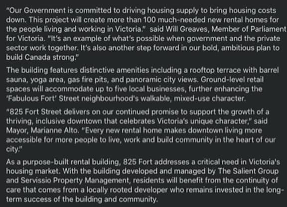 A tweet from JanibrantVictoria dated 2013 discusses the transformation of a 119-unit downtown rental and a military recruitment centre into a 110-storey r