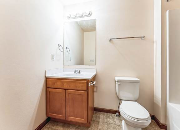 a bathroom with a toilet and a sink and a mirror