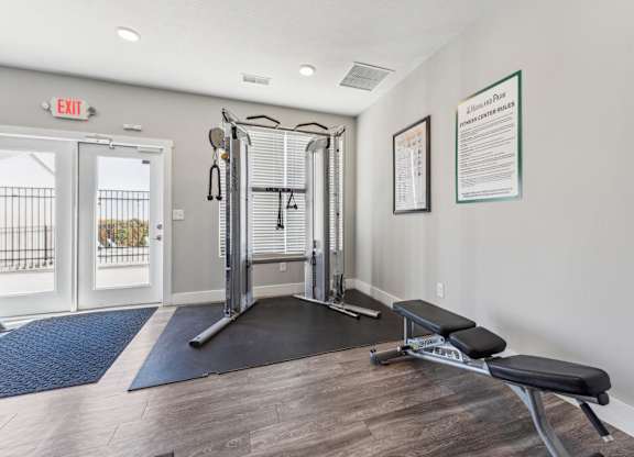the gym at the preserve apartments