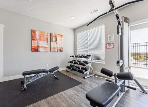 the preserve at ballantyne commons fitness room with exercise equipment