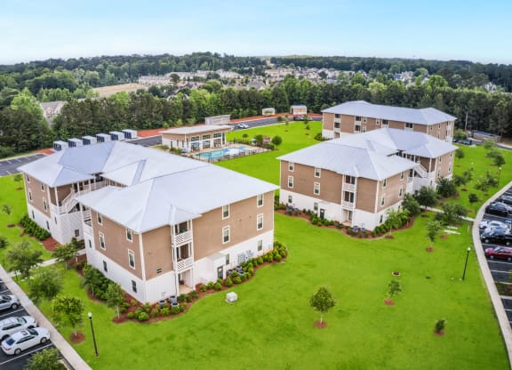 arial view of the residences at silver hill in suitland md