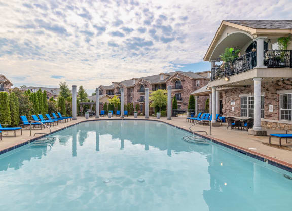 the swimming pool at our apartments