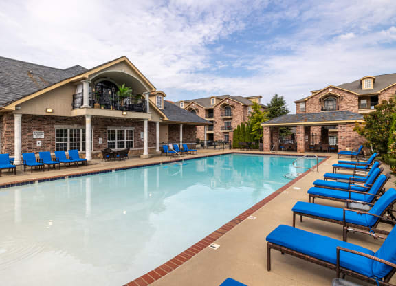 the swimming pool at our apartments