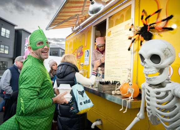 Serving up spooky snacks with a side of scales — Halloween dinner at its finest!