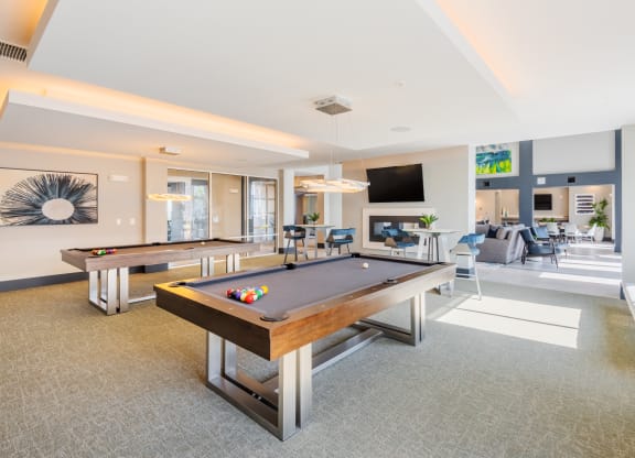 Billiard room pool tables