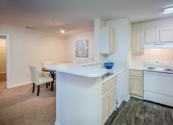 dining room with kitchen