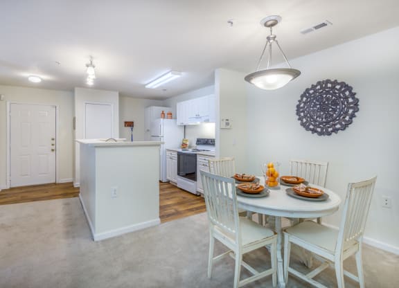 island kitchen and dining