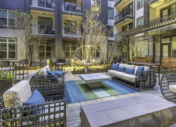 outdoor courtyard lounge