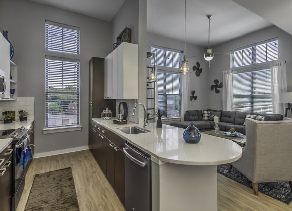 kitchen with island