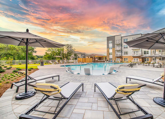 Pool with Lounge Chairs